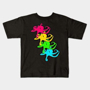 Octopus (Cephalopoda) rainbow Kids T-Shirt
